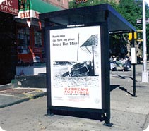 Hurricane ad - bus shelter